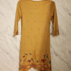 Johnny Was Dresses - JWLA MUSTARD EMBROIDERED DRESS SIZE MED Johnny Was Dresses - JWLA MUSTARD EMBROIDERED DRESS SIZE MED